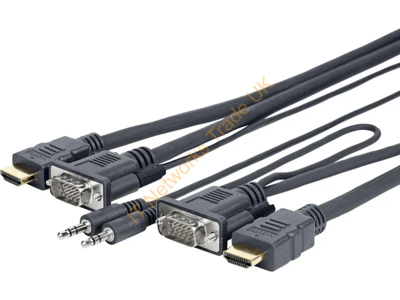 PROVGAHDMIFLY3 - Vivolink PROVGAHDMIFLY3 video cable adapter 3 m VGA (D-Sub) + 3.5mm Black