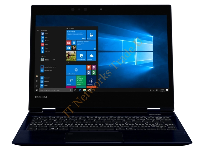 Toshiba Port X20W-E-10D 2.5GHz i5-7200U 12.5" 1920 x 1080pixels Touchscreen 3G 4G Blue Hybrid (2-in-1) Laptop System