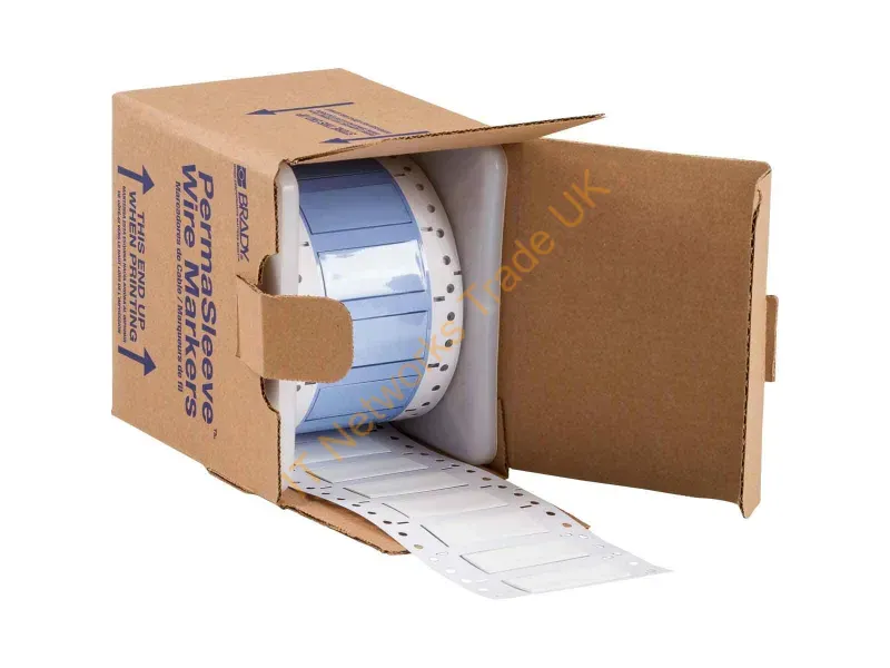 PS-500-2-WT-S - Brady People Id Labels, 1/2In Dia, For 3In Core Printers - 2In, White, Single-Sided