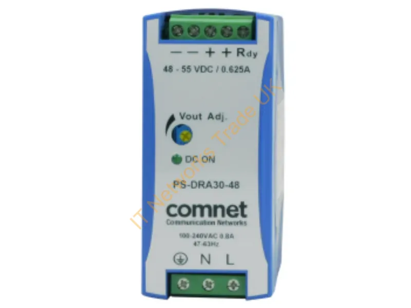 PS-DRA30-48A - Comnet Ps-Dra30-48A Power Supply Unit 30 W Blue, Gray