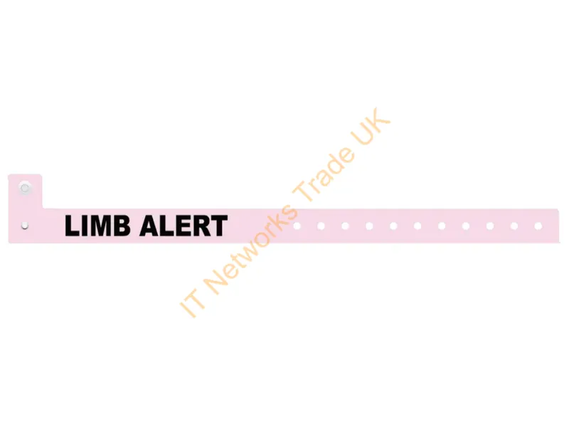 PS-LIMBALERT-PNK - Zebra Zebra Alert Wristband Vinyl (0.625" X 10") (Clip Closure) (Pink) (Limb Alert) (3" Core) (500/Ctn)