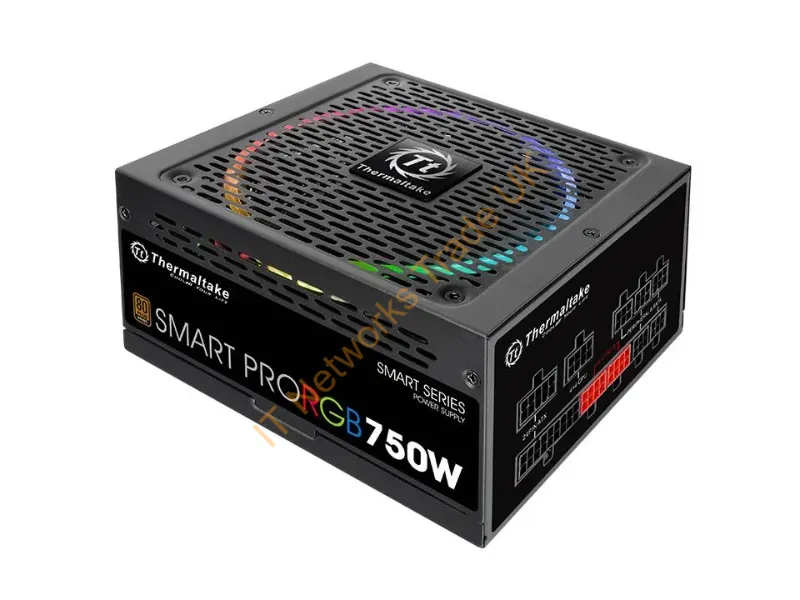PS-SPR-0750FPCBUS-R - Thermaltake Smart Pro Rgb Power Supply Unit 750 W 24-Pin Atx Atx Black