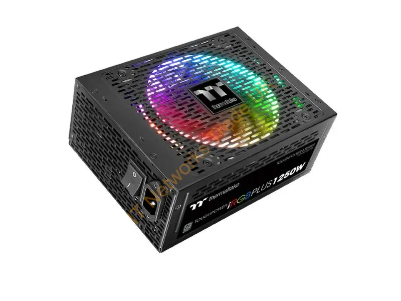 PS-TPI-1250DPCTUS-T - Thermaltake Toughpower Irgb Plus 1250W Titanium Power Supply Unit 24-Pin Atx Atx Black