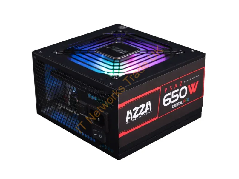 PSAZ650W-ARGB - Azza PSAZ-650W(ARGB) power supply unit 20+4 pin ATX ATX Black