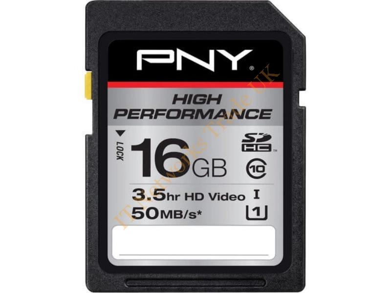 PSDH16G10HGE PNY High Performance 16GB SDHC Flash Memory Card for Cameras and Camcorders