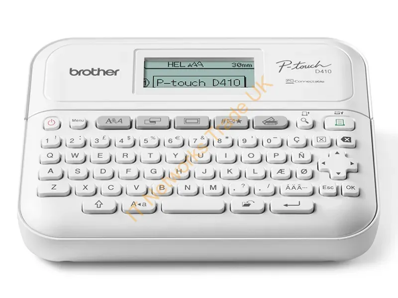 PTD410 - Brother Pt-D410 Label Printer Thermal Transfer 180 X 180 Dpi 20 Mm/Sec Wired Tze Qwerty