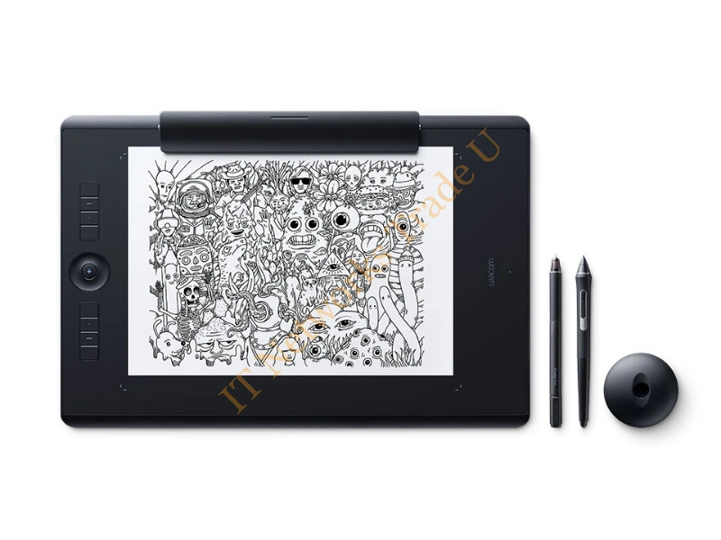 PTH-860P-N - Wacom Intuos Pro Paper 5080lpi 311 x 216mm USB/Bluetooth Black graphic tablet Cable