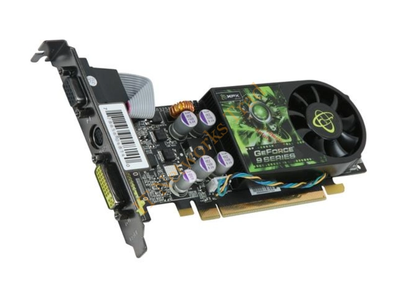 PV-T95G-YAR2 XFX GeForce 9500 GT 512MB 64-Bit DDR2 PCI Express 2.0 x16 DVI/ D-Sub/ HDTV/ S-Video Out/ HDCP Ready Low Profile Video Graphics Card