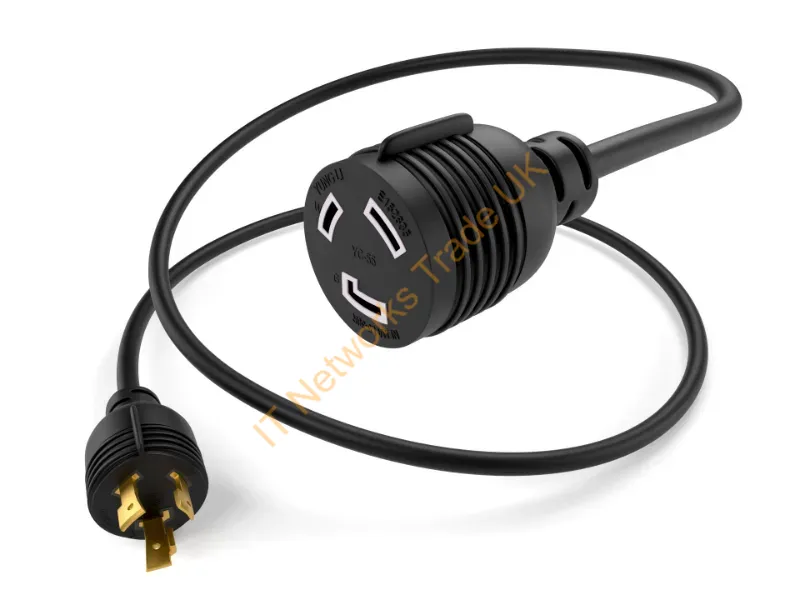PWCD-L530PL530R-30A-15F-BLK - Unc Group Power Cord L5-30P To L5-30R Black 15Ft