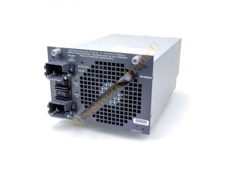 PWR-C45-4200ACV= Cisco 4200-Watts AC Dual CPNT Input Power Supply DATA + POE for Catalyst 4500