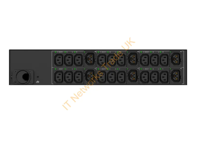 PX4-5630I2R-C8E8 - Raritan 3Ph, Wye, 400/415V Ac, 30A (24A/Ph Rated) And 32A; 24 Outlets: 18X C13, 6X Cx, Plug: Iec 60309 3P+N+E (Wye Rear Feed), 22.1 Or 17.3Kva; Outlet