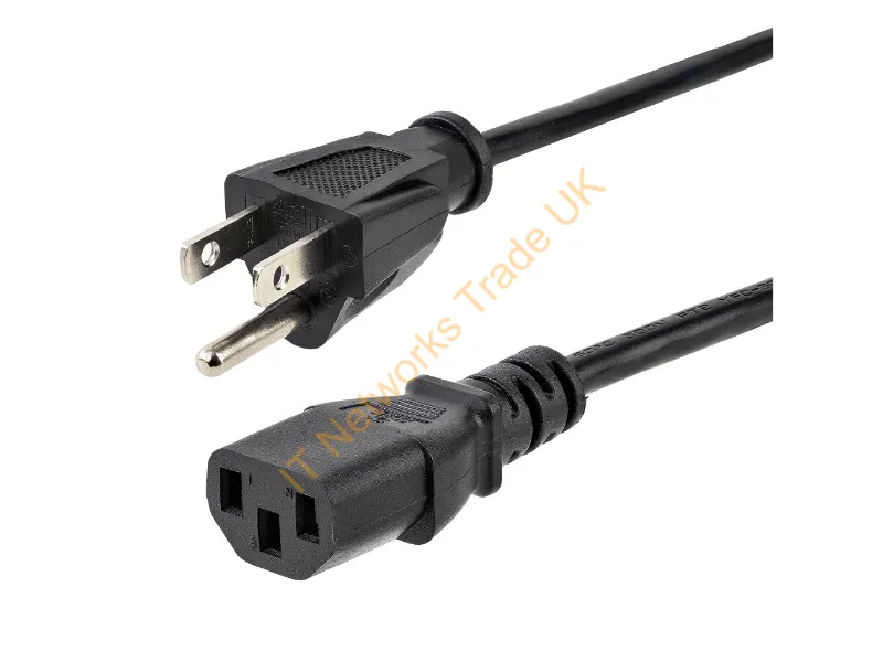 PXT10110PK - Startech.Com Pxt10110Pk Power Cable Black 70.9" (1.8 M) Nema 5-15P C13 Coupler