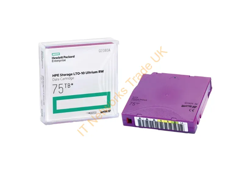 Q2080AL - Hpe Storage Lto-10 Ultrium 75Tb Rw Custom Labeled 20 Data Cartridges With Cases