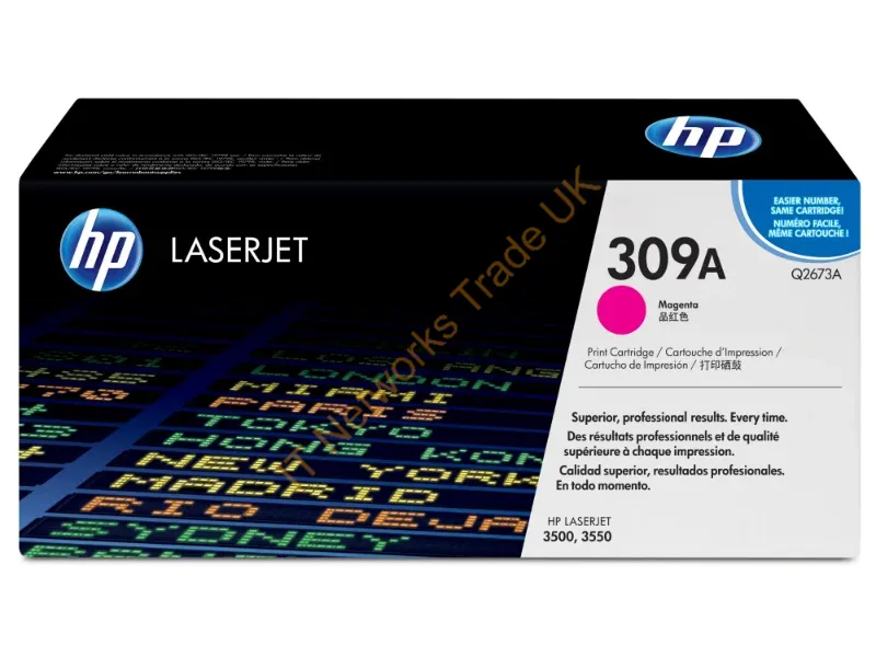 Q2673A HP 309A Toner Cartridge (Magenta)  Color LaserJet 3500/3550 Series Printer