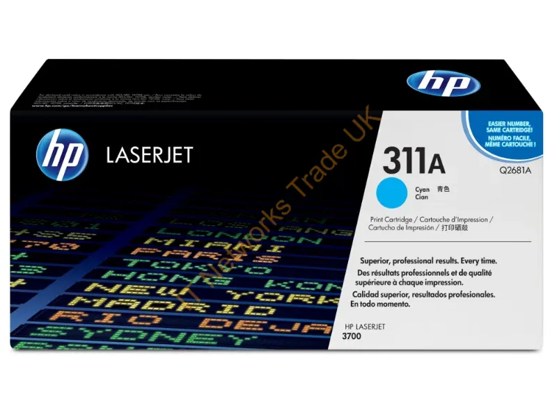 Q2681A HP 311A Toner Cartridge (Cyan)  Color LaserJet 3700 Series Printer