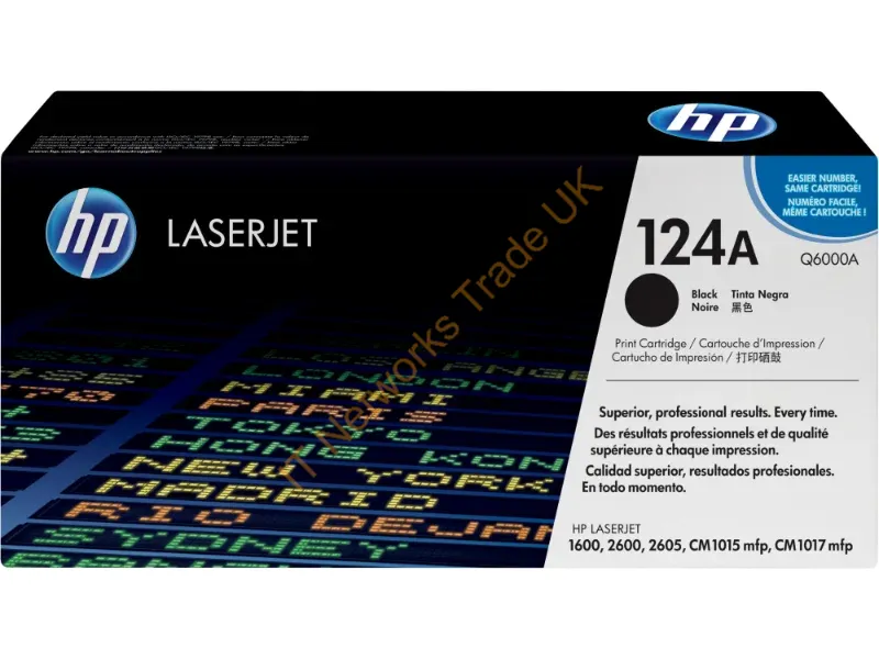Q6000A HP 124A Toner Cartridge (Black)  Color LaserJet 1600/2600 Series Printer
