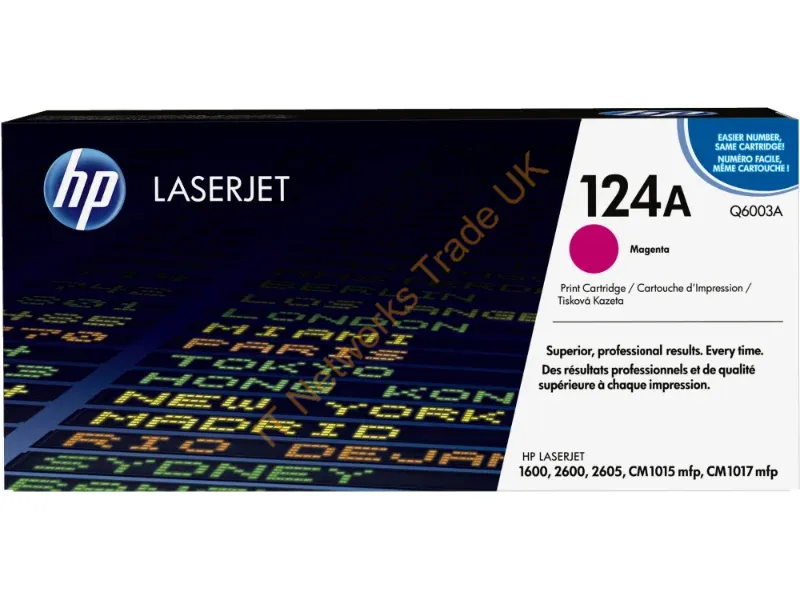 Q6003A HP 124A Toner Cartridge (Magenta)  Color LaserJet 1600/2600 Series Printer