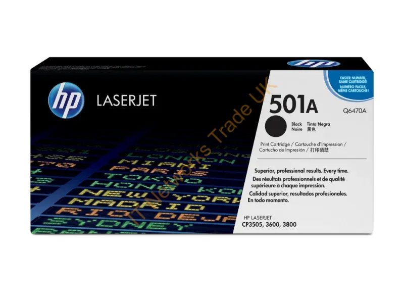 Q6470A HP 501A Toner Cartridge (Black)  Color LaserJet 3600/3800 Series Printer
