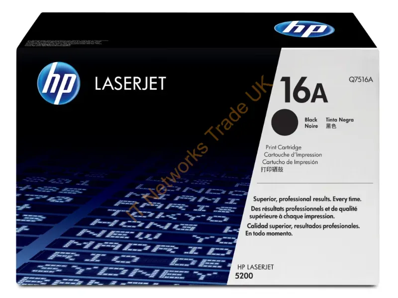 Q7516A HP 16A Toner Cartridge (Black)  LaserJet 5200 Series Printer