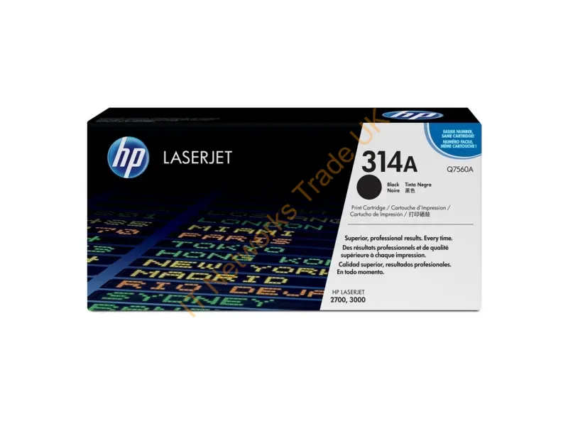 Q7560A HP 314A Toner Cartridge (Black)  Color LaserJet 2700/3000 Series Printer