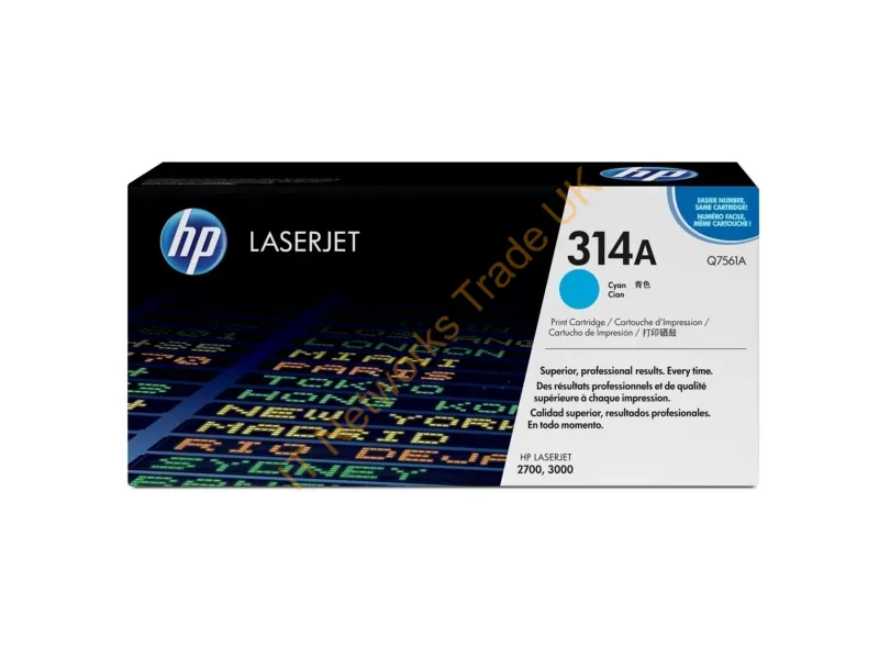 Q7561A HP 314A Toner Cartridge (Cyan)  Color LaserJet 2700/3000 Series Printer