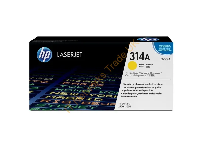 Q7562A HP 314A Toner Cartridge (Yellow)  Color LaserJet 2700/3000 Series Printer