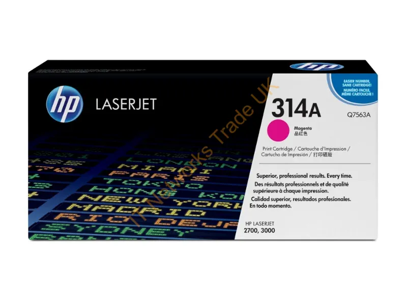 Q7563A HP 314A Toner Cartridge (Magenta)  Color LaserJet 2700/3000 Series Printer
