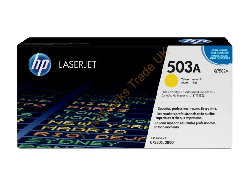 Q7582A HP 503A Toner Cartridge (Yellow)  Color LaserJet 3600/3800 Series Printer
