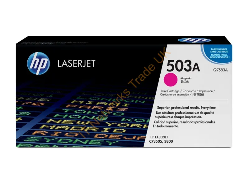 Q7583A HP 503A Toner Cartridge (Megenta)  Color LaserJet 3600/3800 Series Printer
