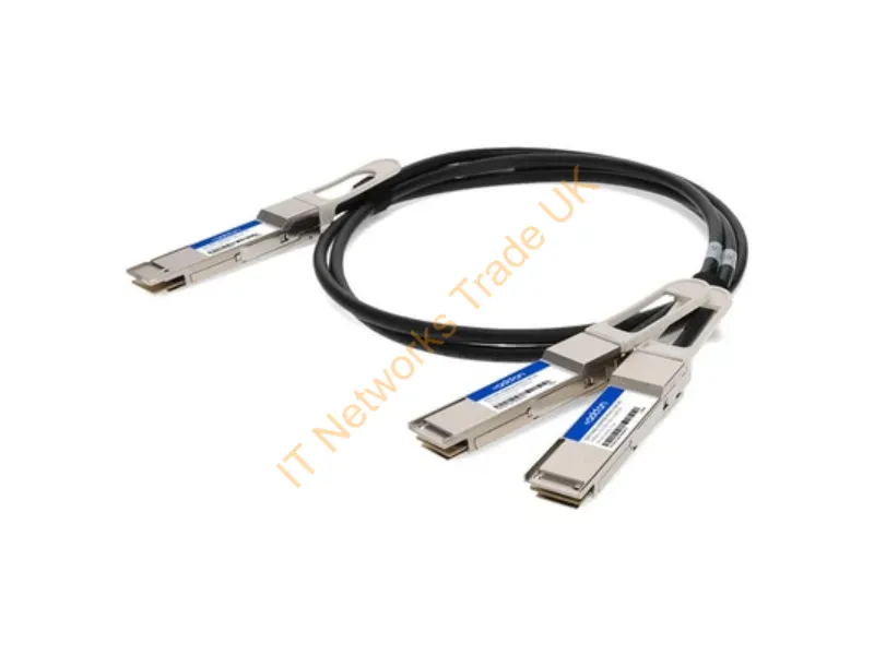 QDD-200G-2QSFP28-PDAC2-5M-AO - Addon Networks Qdd-200G-2Qsfp28-Pdac2-5M-Ao Infiniband/Fibre Optic Cable 98.4" (2.5 M) Qsfp-Dd 4Xqsfp28 Black, Silver