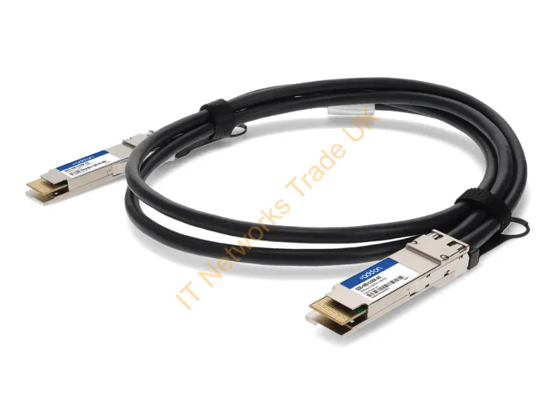 QDD-400-CU3M-AO - Addon Networks Qdd-400-Cu3M-Ao Infiniband/Fibre Optic Cable 118.1" (3 M) Qsfp-Dd Dac Black, Stainless Steel
