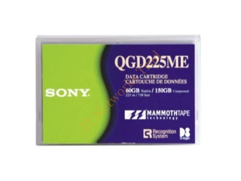 QGD225ME Sony SmartClean 225ME Mammoth-2 Data Cartridge Mammoth Mammoth-2 60GB (Native) / 150GB (Compressed) 1 Pack Tape Media Storage