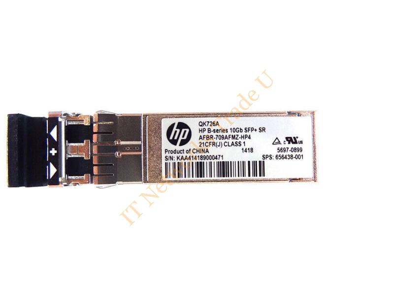 QK726-63001 HP B-Series 10Gbps 10GBase-SR Multi-mode Fiber 300m 850nm Duplex LC Connector SFP+ Transceiver Module