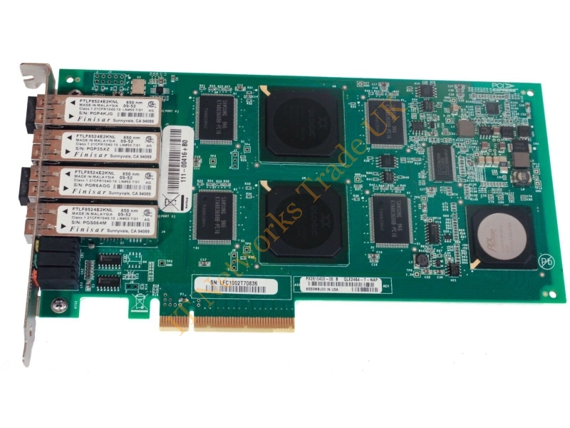 QLE2464-T-NAP NetApp / Qlogic Quad Port Fibre Channel PCI Express Host Bus Adapter Fiber Channel Controller