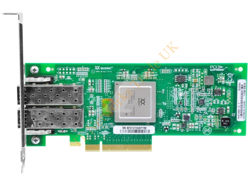 QLE2562-BK Qlogic SANBlade 8GB Dual Channel PCI Express X8 Fibre Channel Host Bus Adapter with Standard Bracket Card (Dell Dual LABEL)