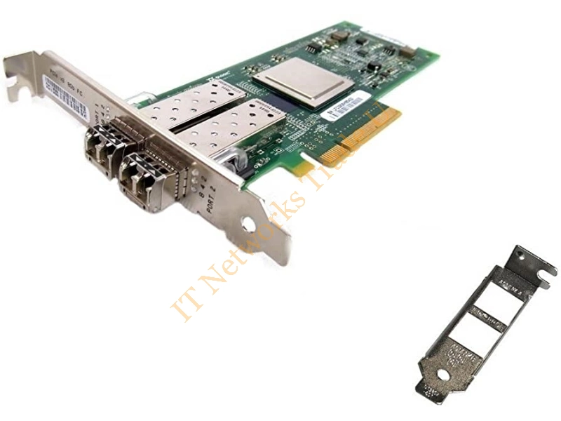QLE2562-E Qlogic 8Gb Dual LC PCI Express x 8 LP HBA with Two 8GB Gbic SFPs Network Adapter
