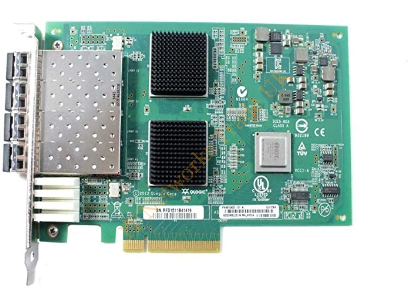 QLE2564L-CK Qlogic 8GB Quad Port PCI-Express X8 SR LC Multi-mode Fibre Channel Host Bus Adapter Fiber Channel Controller