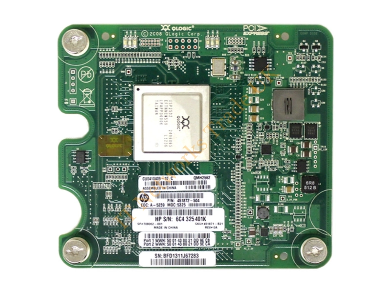 QMH2562 Qlogic BLC QMH2562 8GB Dual Port PCI-Express Fibre Channel Mezzanine Host Bus Adapter for C-CLASS Blade System Fiber Channel Controller