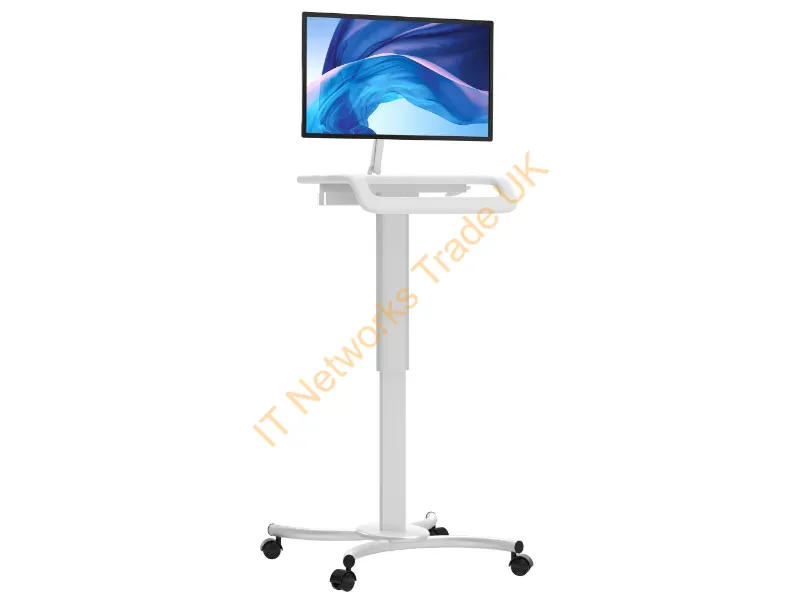 QPAD-HRSWV - Cta Digital Qpad-Hrswv Multimedia Cart/Stand White Flat Panel Multimedia Stand