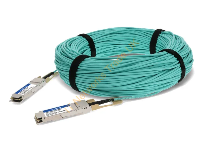 QSFP-100G-AOC100M-AO - Addon Networks Qsfp-100G-Aoc100M-Ao Infiniband/Fibre Optic Cable 3937" (100 M) Qsfp28 Aoc
