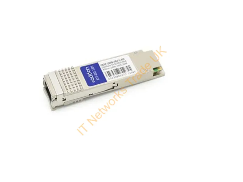 QSFP-100G-SR4-S-AO Addonics -100Gbps 100GBase-SR4 Multi-mode Fiber 100m 850nm MPO-12 Connector QSFP28 Transceiver Module