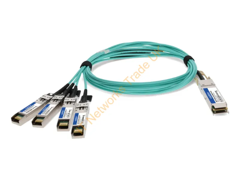 QSFP-100GB-AOC10M-HP - Addon Networks Qsfp-100Gb-Aoc10M-Hp-Ao Infiniband/Fibre Optic Cable 393.7" (10 M) Qsfp28 4X Qsfp28 Mmf Aqua Color