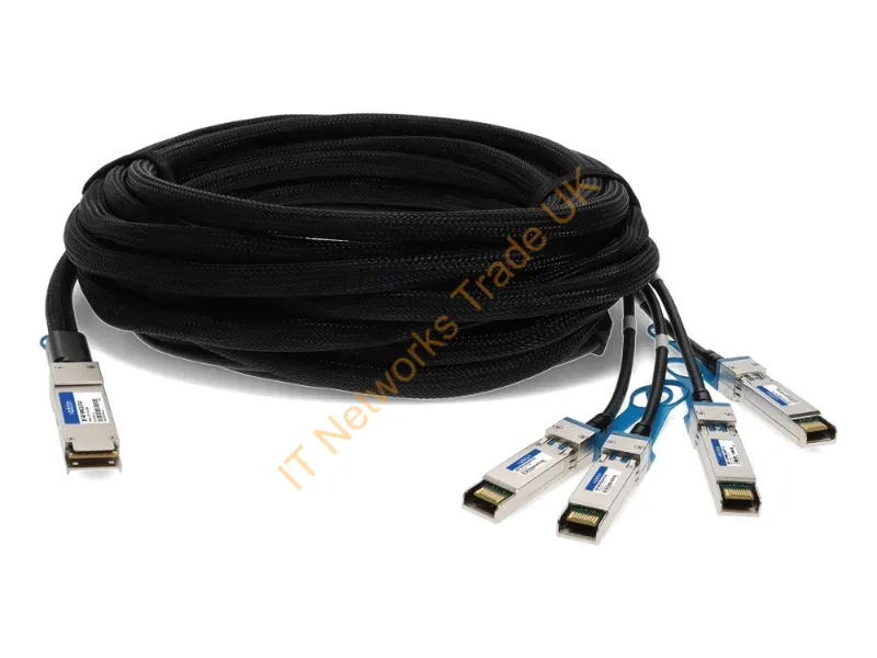 QSFP-4SFP-PDAC1M-FT- - Addon Networks Qsfp-4Sfp-Pdac1M-Ft-Ao Infiniband/Fibre Optic Cable 39.4" (1 M) Qsfp+ 4X Sfp+ Dac Black