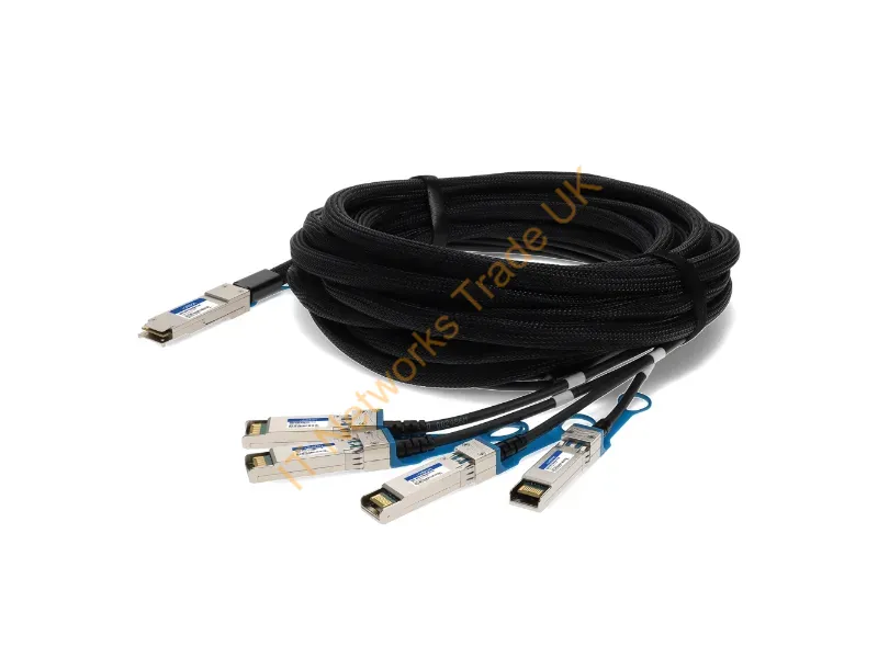 QSFP-4SFP-PDAC3MFTAO - Addon Networks Qsfp-4Sfp-Pdac3M-Ft-Ao Infiniband/Fibre Optic Cable 118.1" (3 M) Qsfp+ 4X Sfp+ Dac Black