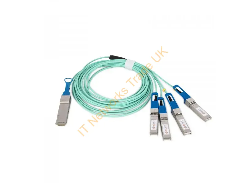 QSFP-4X10G-AOC15M-ENC - Enet Components Qsfp-4X10G-Aoc15M-Enc Infiniband/Fibre Optic Cable 590.6" (15 M) Qsfp+ 4X Sfp+ Aqua Color