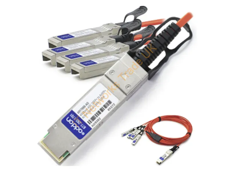 QSFP-4X10G-AOC7M-AO - Addon Networks 7M Qsfp+ - 4Xsfp+ Infiniband/Fibre Optic Cable 275.6" (7 M) Qsfp+ 4Xsfp+ Orange