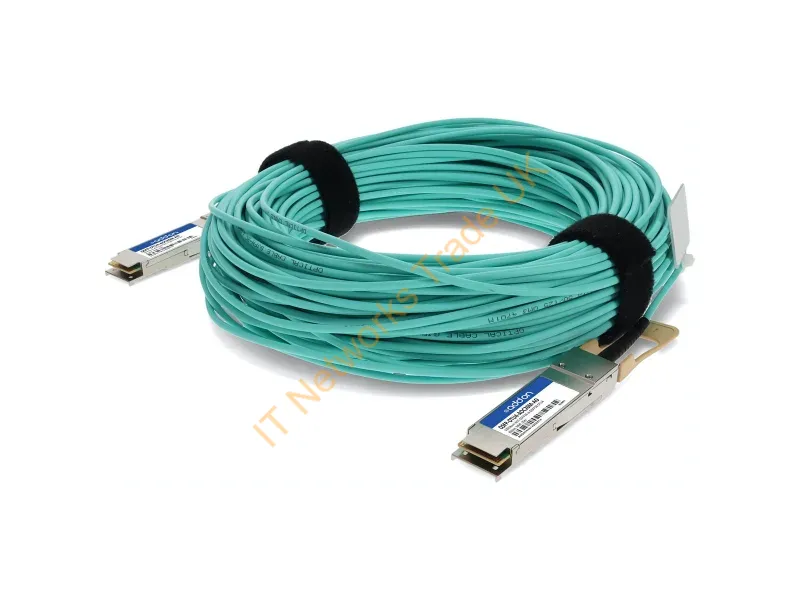 QSFP-OTU4-AOC30M-AO - Addon Networks Qsfp-Otu4-Aoc30M-Ao Infiniband/Fibre Optic Cable 1181.1" (30 M) Qsfp28 Turquoise