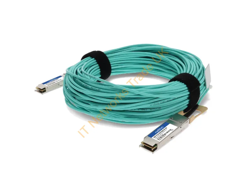 QSFP-OTU4-AOC30MCNAO - Addon Networks Qsfp-Otu4-Aoc30M-Cn-Ao Infiniband/Fibre Optic Cable 1181.1" (30 M) Qsfp28 Mint Color