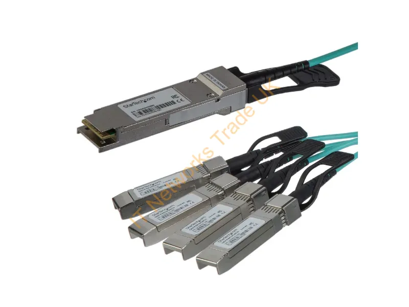 StarTech.com Cisco QSFP-4X10G-AOC3M Compatible QSFP+ to 4x SFP+ 3 m (9.8 ft.) Fiber Optic Cables