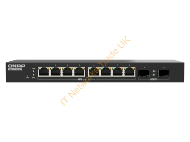 QSW-L2110-2S8T - QNAP QSW-L2110-2S8T 8 ports 2.5GbE RJ45 2 ports 10GbE SFP+ lite managed switch